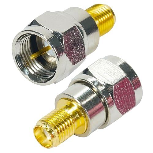 Fohevers 2 Stück SMA Buchse auf F Typ Stecker Koaxial Stecker SMA Stecker an F-Typ RF Koax Adapter für FM/AM/Radio DAB Antenne TV Antenne WiFi Video Fohevers 2 Stück SMA Buchse auf F Typ Stecker Koaxial Stecker SMA Stecker an F-Typ RF Koax Adapter für FM/AM/Radio DAB Antenne TV Antenne WiFi Video von Fohevers
