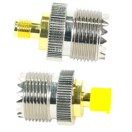 Fohevers UHF-Buchse auf SMA-Buchse, Antennenadapter UHF-Buchse SO239 PL259 Stecker UHF auf SMA Antenne RF Koaxial-Adapter für TV Wireless LAN Geräte Wi-Fi Radios Externe Antenne Fohevers UHF-Buchse auf SMA-Buchse, Antennenadapter UHF-Buchse SO239 PL259 Stecker UHF auf SMA Antenne RF Koaxial-Adapter für TV Wireless LAN Geräte Wi-Fi Radios Externe Antenne von Fohevers