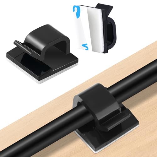 100 Stück Kabelhalter Selbstklebend, Kleine Kabelclips Schreibtisch Kabelklemmen Kabelmanagement, Kabelführung Kabel Halterung Draht Halter für Wand Kabelbefestigung Lichterketten Befestigung Outdoor 100 Stück Kabelhalter Selbstklebend, Kleine Kabelclips Schreibtisch Kabelklemmen Kabelmanagement, Kabelführung Kabel Halterung Draht Halter für Wand Kabelbefestigung Lichterketten Befestigung Outdoor von Fohirey