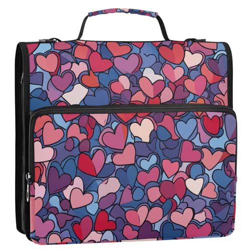 Büroordner mit 3 Ringen, 3,8 cm, mit Griff, wasserdicht, mit Reißverschluss, Portfolio für Schule/Büro Büroordner mit 3 Ringen, 3,8 cm, mit Griff, wasserdicht, mit Reißverschluss, Portfolio für Schule/Büro von Foiosoh