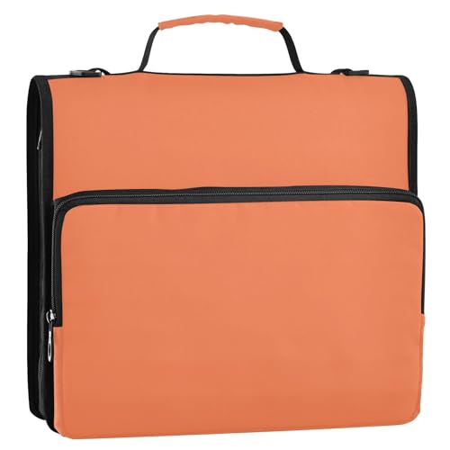 Coral Büroordner mit 3 Ringen, 3,8 cm, mit Schultergurt und Griff, mehrere Taschen, tragbar, für Zuhause, Reisen, sichere Aufbewahrungstasche für Mittelschüler Coral Büroordner mit 3 Ringen, 3,8 cm, mit Schultergurt und Griff, mehrere Taschen, tragbar, für Zuhause, Reisen, sichere Aufbewahrungstasche für Mittelschüler von Foiosoh