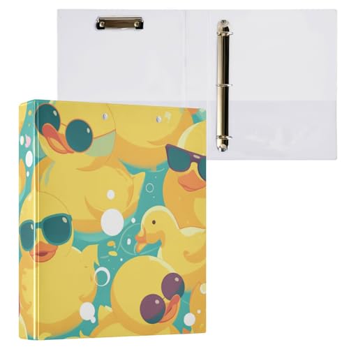 Foiosoh 3-Ring-Notizbuch, 3,8 cm, Notizbuchordner mit Taschen, 1/2er-Pack, Schulhefter Hardcover, Entengelb Foiosoh 3-Ring-Notizbuch, 3,8 cm, Notizbuchordner mit Taschen, 1/2er-Pack, Schulhefter Hardcover, Entengelb von Foiosoh