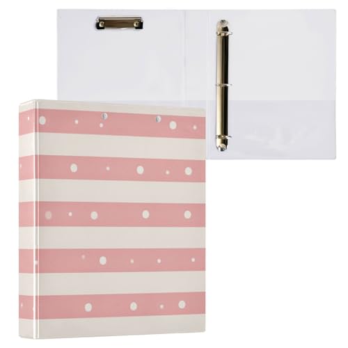 Foiosoh 3 Ringbuchordner mit Klemmbrett, 3,8 cm, 1/2 Packungen, Ordner für Schule, 200 Blatt, beige gestreift und gepunktet Foiosoh 3 Ringbuchordner mit Klemmbrett, 3,8 cm, 1/2 Packungen, Ordner für Schule, 200 Blatt, beige gestreift und gepunktet von Foiosoh