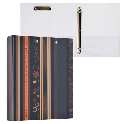 Foiosoh 3 Ringbücher 1 und 1/2 Zoll Notizbücher mit Innentaschen, 1/2 Packungen, College-Ordner für Studenten, Hardcover, Streifen, Retro Foiosoh 3 Ringbücher 1 und 1/2 Zoll Notizbücher mit Innentaschen, 1/2 Packungen, College-Ordner für Studenten, Hardcover, Streifen, Retro von Foiosoh