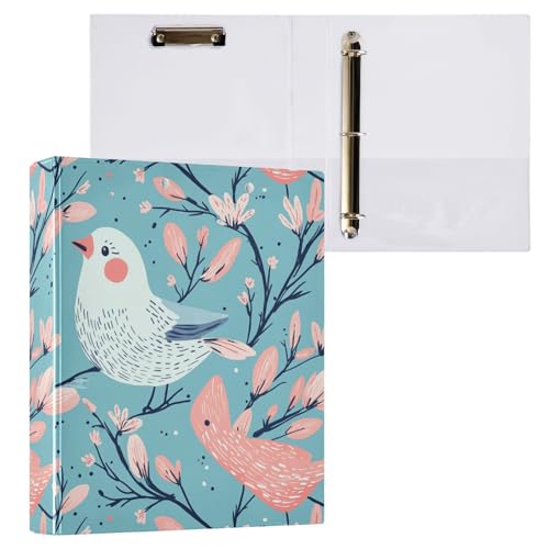 Foiosoh Notizbuch, runde Ringe, 3,8 cm, Ordner mit Innentaschen, 1/2er-Pack, Schulbedarf, Hardcover, Cartoon, lustiger Vogel, Türkis Foiosoh Notizbuch, runde Ringe, 3,8 cm, Ordner mit Innentaschen, 1/2er-Pack, Schulbedarf, Hardcover, Cartoon, lustiger Vogel, Türkis von Foiosoh