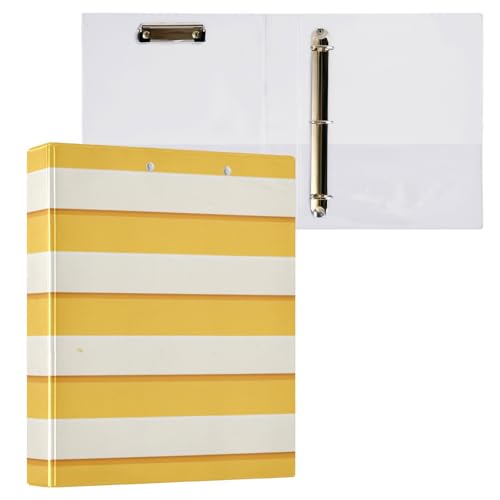 Foiosoh Notizbuch mit drei Ringen, 3,5 cm, Ordner mit Klemmbrett, 1/2 Packungen, Schulordner, 200 Blatt, gelb und beige gestreift Foiosoh Notizbuch mit drei Ringen, 3,5 cm, Ordner mit Klemmbrett, 1/2 Packungen, Schulordner, 200 Blatt, gelb und beige gestreift von Foiosoh