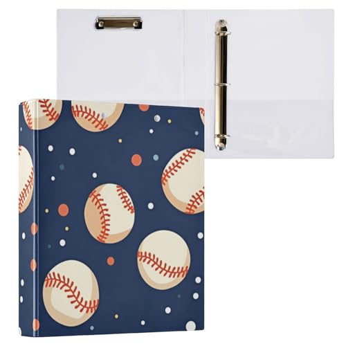 Foiosoh Ordner mit 3 Ringen, 1 und 1/2 Zoll, mit Innentaschen, 1/2 Packungen, Schulordner, Hardcover, Ball und Punkt, Blau Foiosoh Ordner mit 3 Ringen, 1 und 1/2 Zoll, mit Innentaschen, 1/2 Packungen, Schulordner, Hardcover, Ball und Punkt, Blau von Foiosoh
