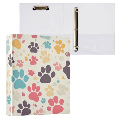 Foiosoh Runde Ringbücher mit Klemmbrett, 3,5 cm, 1/2 Stück, Ordner für Studenten, Hardcover, Cartoon, niedlicher Hund, Katze, Pfote Foiosoh Runde Ringbücher mit Klemmbrett, 3,5 cm, 1/2 Stück, Ordner für Studenten, Hardcover, Cartoon, niedlicher Hund, Katze, Pfote von Foiosoh