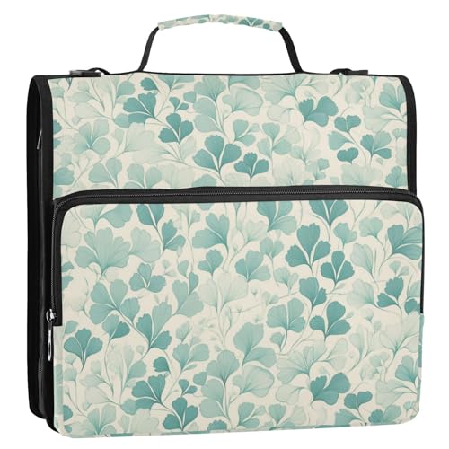 Mintgrün 3 Ringe 3,8 cm Reißverschluss-Bindertasche mit Schultergurt und Griff, mehrere Taschen, Reißverschluss-Portfolio für Mittelschüler Mintgrün 3 Ringe 3,8 cm Reißverschluss-Bindertasche mit Schultergurt und Griff, mehrere Taschen, Reißverschluss-Portfolio für Mittelschüler von Foiosoh