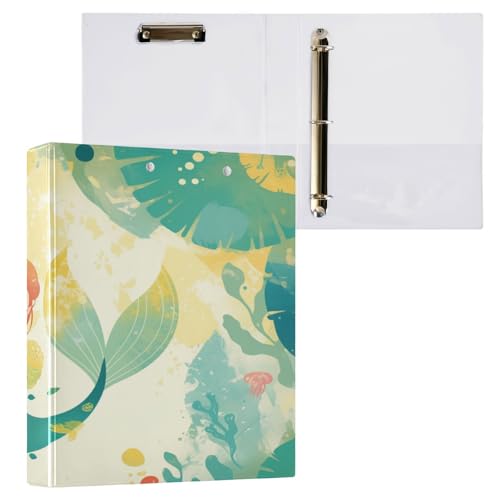 Notizbuch mit drei Ringen, 1 und 1/2 Zoll, Ordner mit Klemmbrett, 1/2er-Pack, Schulbedarf, Hardcover, grünes Meerjungfrauenmuster Notizbuch mit drei Ringen, 1 und 1/2 Zoll, Ordner mit Klemmbrett, 1/2er-Pack, Schulbedarf, Hardcover, grünes Meerjungfrauenmuster von Foiosoh