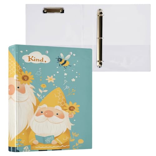Notizbuch mit drei Ringen, 3,8 cm (1 1/2 Zoll), Notizbuch mit Tascheneinband, 1/2er-Pack, Ordner für die Schule, Hardcover, drei Zwerge, Bienenkind von Foiosoh