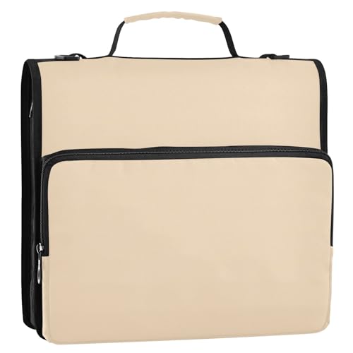 Ordnertasche mit Reißverschluss, 3 Ringe, 3,8 cm, mit Schultergurt, tragbar, Portfolio für die Mittelschule, Gelb Ordnertasche mit Reißverschluss, 3 Ringe, 3,8 cm, mit Schultergurt, tragbar, Portfolio für die Mittelschule, Gelb von Foiosoh