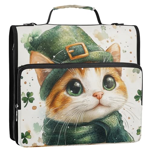 Ordnungsmappe mit 3 Ringen, 3,8 cm, mit Griff, mehrere Taschen, Portfolio-Organizer für Schule und Büro, Orange von Foiosoh