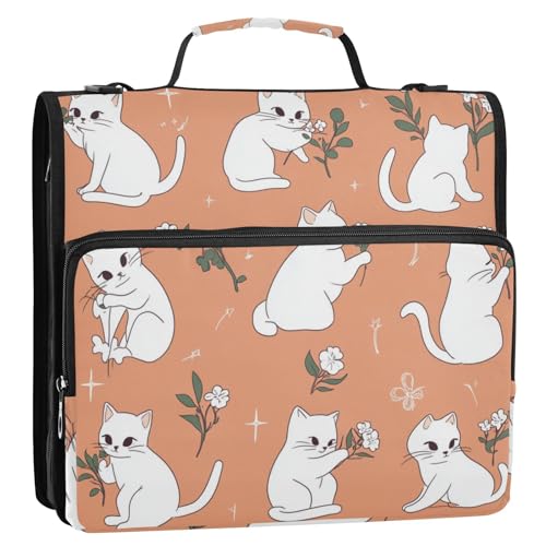 Organizer mit 3 Ringen und Schultergurt, 3,8 cm, Orange, für die Schule Organizer mit 3 Ringen und Schultergurt, 3,8 cm, Orange, für die Schule von Foiosoh