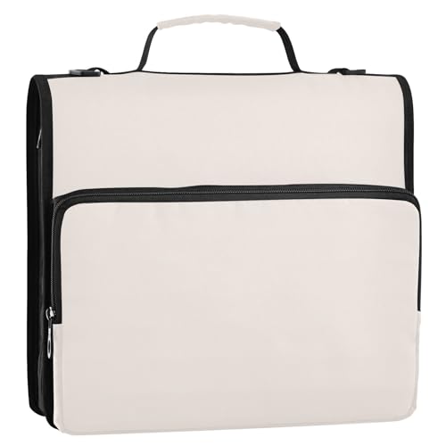 Seashell 3,8 cm 3 Ringe Schule Reißverschluss Ordner mit Griff Wasserdicht Dokument Binder Organizer für Schule von Foiosoh