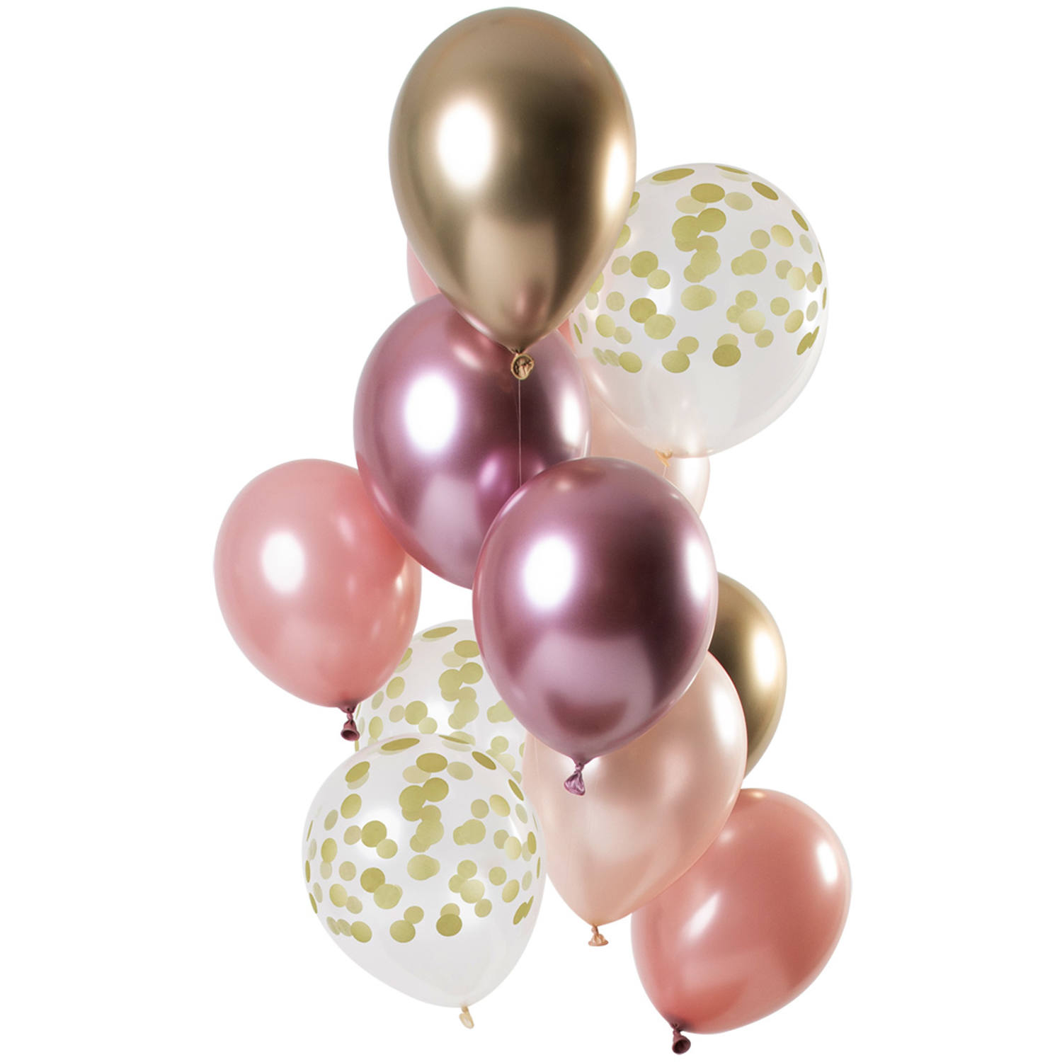 Ballon Set Golden Blush Pink/Gold 30cm - 12 Stück von Folat B.V.