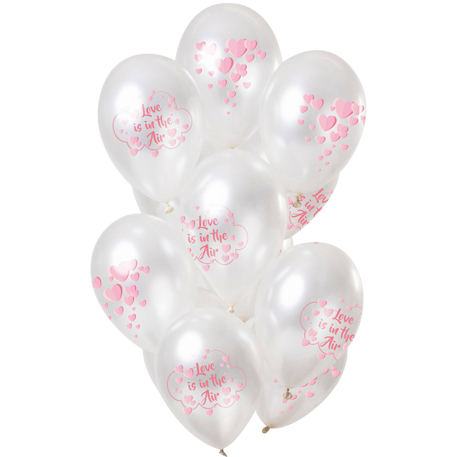 Ballon Set Love is in the Air Metallic Pink 30cm - 12 Stück von Folat B.V.