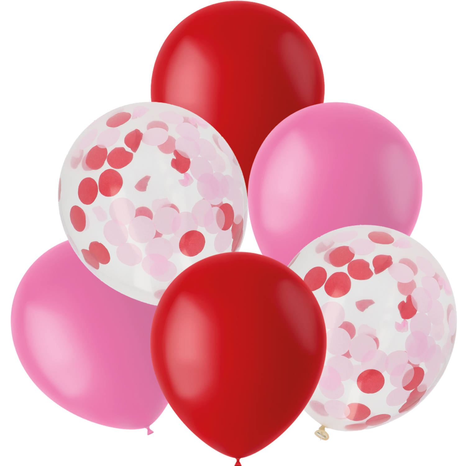 Ballons Mix Rot & Rosa 30cm - 6 Stück von Folat B.V.