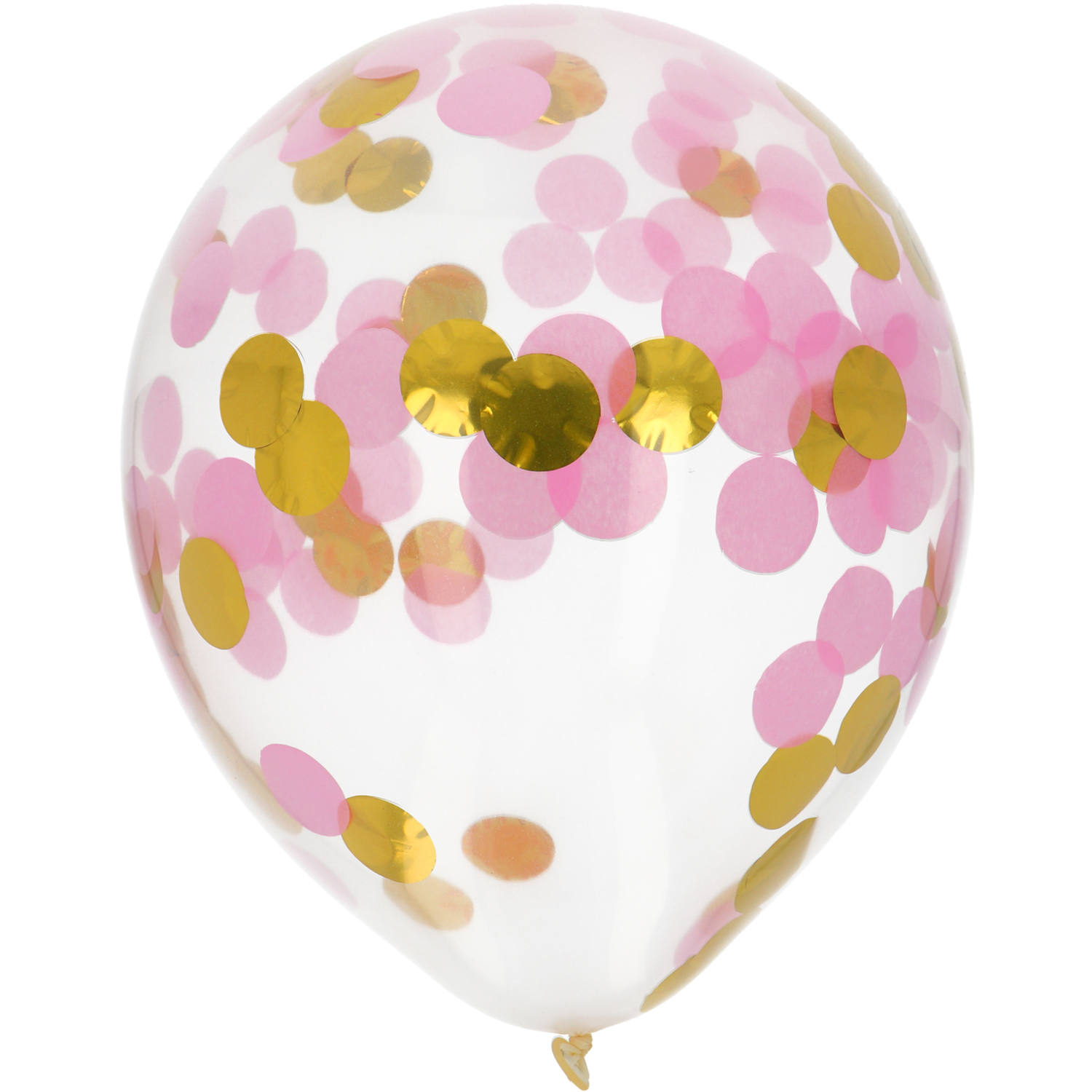 Ballons mit Konfetti Gold & Rosa 30cm - 4 Stück von Folat B.V.