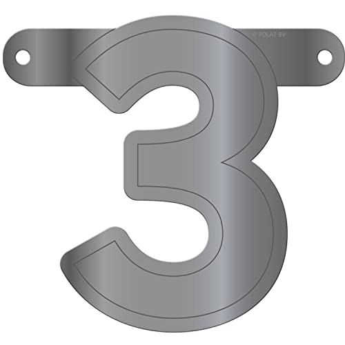 Folat 50294 Banner Letter 3::Metallic Silver Folat 50294 Banner Letter 3::Metallic Silver von Folat B.V.