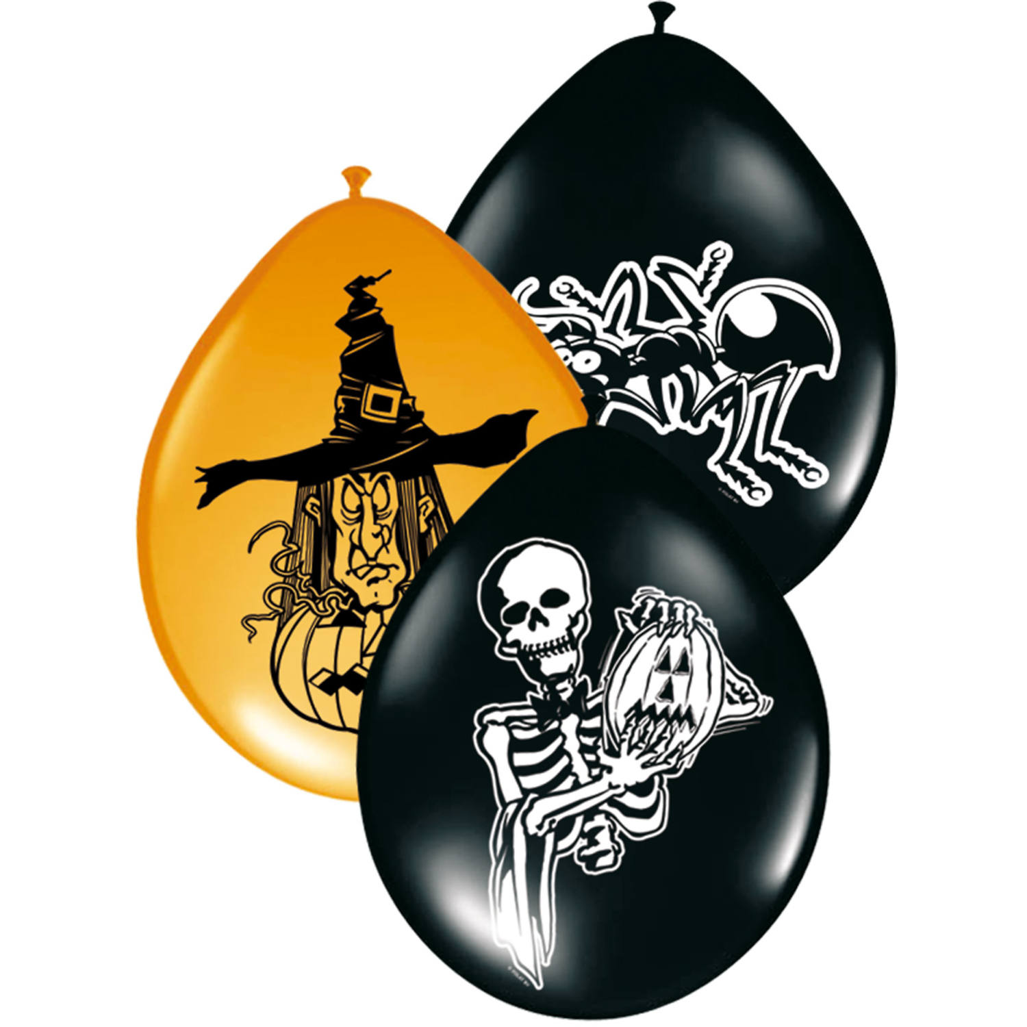 Halloween Ballons 30 cm - 8 Stück von Folat B.V.