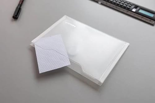 10 Stück FolderSys A6 Doppel- Sichttasche mit Klettverschluss & Einschubtasche 40155-04 von FolderSys
