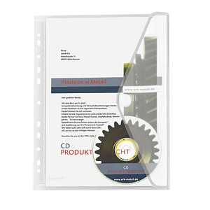 10 FolderSys Dokumententaschen DIN A4 transparent genarbt 0,20 mm von FolderSys