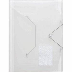 FolderSys 10 x Sammelmappe Jumbo A4 PP mit Gummizug farblos transluzent von FolderSys