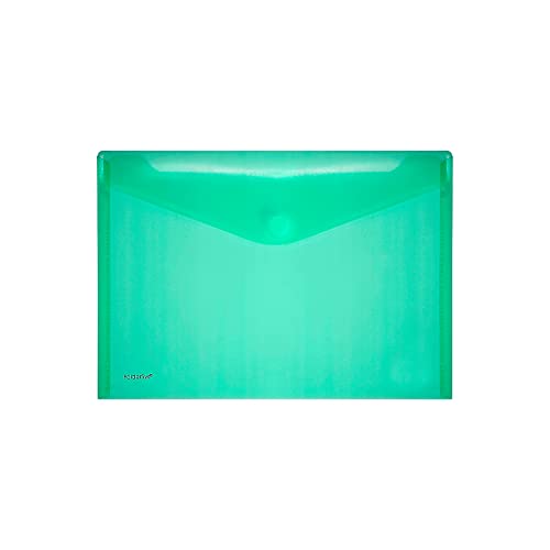 FolderSys Dokumententasche, Querformat, A4, PP, mit Deckel, 1 Stück Grün transparent von FolderSys