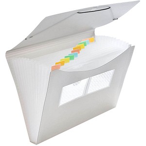 FolderSys Fächermappe 12 Fächer transparent von FolderSys