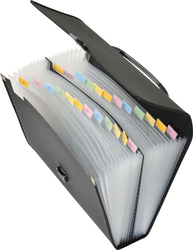 FolderSys Fächermappe "Aktentasche", 24 Fächer, schwarz, VE 1 Stück, 7001830 von FolderSys