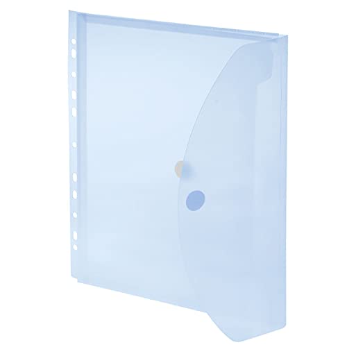 FolderSys Umschlag, A4, PP, Klettverschluß, 20mm, transp. blau, 40109-44 von FolderSys