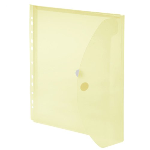 FolderSys Umschlag, A4, PP, Klettverschluß, 20mm, transp. gelb, 40109-64 von FolderSys