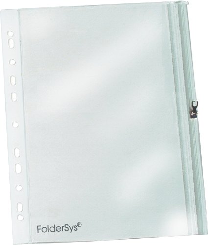 FolderSys Zip-Hülle m. Abheftrand, 190x305mm, PVC, transparent, 100 St. 4041000 von FolderSys