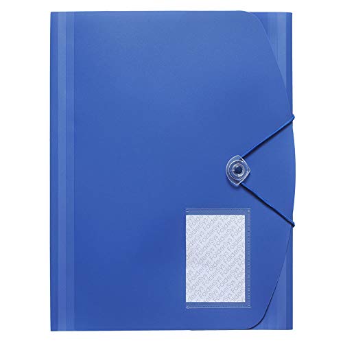 JUMBO Eckspanner-Sammelmappe A4, 240mm breit, 320mm hoch, blau-vollfarbig von FolderSys