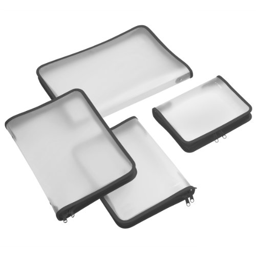Reißverschluss Portemonnaie A4 PP transparent transluzent, Zip schwarz) von FolderSys