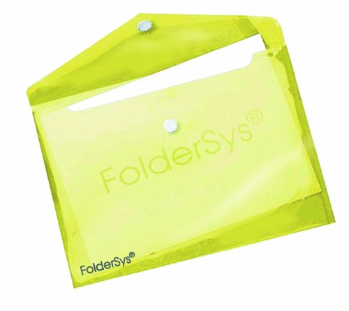 Sichttasche A4quer, transparent gelb von FolderSys