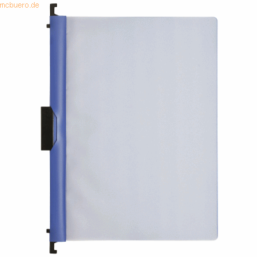 10 x Foldersys Combi-Clip-Mappe A4 PP transluzent blau von Foldersys