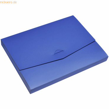 10 x Foldersys Dokumentenbox A4 PP 27mm vollfarbig blau von Foldersys
