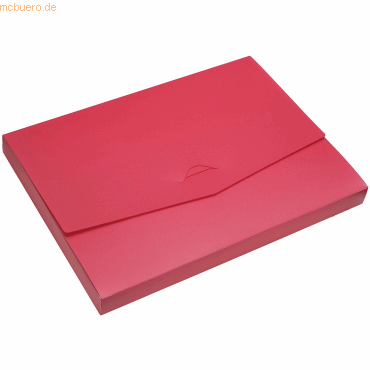 10 x Foldersys Dokumentenbox A4 PP 27mm vollfarbig rot von Foldersys