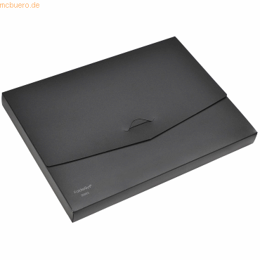 10 x Foldersys Dokumentenbox A4 PP 27mm vollfarbig schwarz von Foldersys