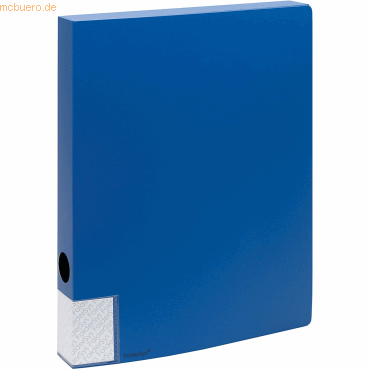 10 x Foldersys Dokumentenbox A4 PP 35mm vollfarbig blau von Foldersys