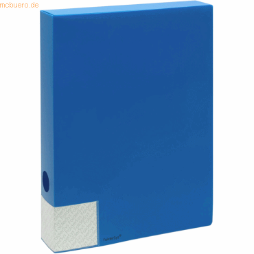 10 x Foldersys Dokumentenbox A4 PP 55mm vollfarbig blau von Foldersys