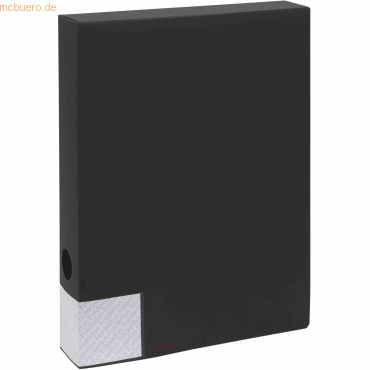 10 x Foldersys Dokumentenbox A4 PP 55mm vollfarbig schwarz von Foldersys