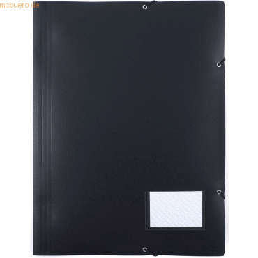 10 x Foldersys Eckspanner-Mappe A3 PP Standard schwarz von Foldersys