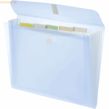 10 x Foldersys Fächer Klettverschlussmappe 'light' A4 PP 5 Fächer Klet von Foldersys
