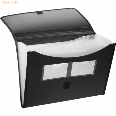 10 x Foldersys Fächermappe A4 PP 12 Fächer Klettverschluss schwarz 10 x Foldersys Fächermappe A4 PP 12 Fächer Klettverschluss schwarz von Foldersys