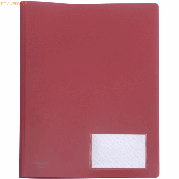10 x Foldersys Multihefter A4 PP U-Clip/Heftzunge vollfarbig rot von Foldersys