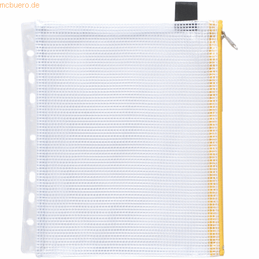 10 x Foldersys Reißverschluss-Beutel A5 PVC mit Abheftrand und Zip gel von Foldersys