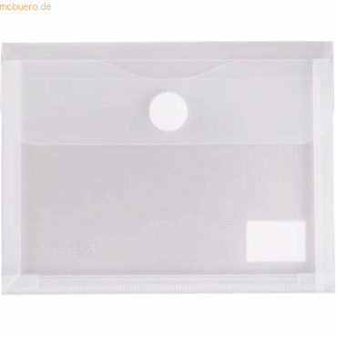 10 x Foldersys Sichttasche A6 quer PP Klettverschluss mit Falte 20mm f von Foldersys